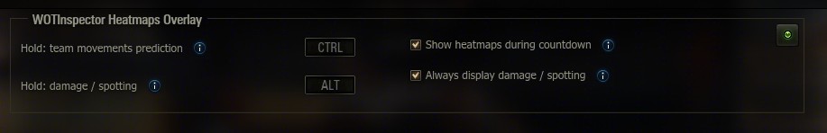 Heatmaps overlay settings